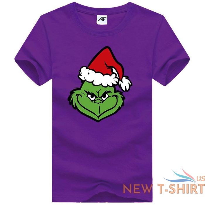 womens grinch face print christmas t shirt girls funny party wear cotton top 9.jpg