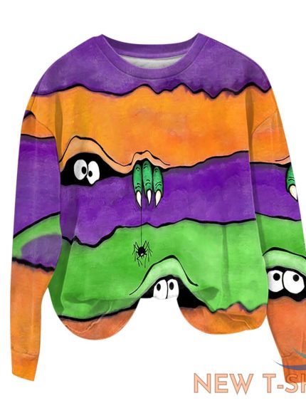 womens halloween crewneck tshirt casual color block long fall shirt plus size 1.jpg