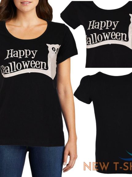 womens halloween print t shirt costume glow in the dark ladies crew neck tee top 0.jpg