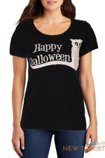 womens halloween print t shirt costume glow in the dark ladies crew neck tee top 1.jpg