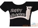 womens halloween print t shirt costume glow in the dark ladies crew neck tee top 2.jpg