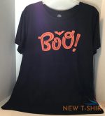 womens l xl or xxl orange boo bat halloween black shirt short sleeve 1.jpg