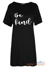 womens ladies be kind heart printed loose baggy oversized tunic t shirt dresses 6.jpg