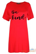 womens ladies be kind heart printed loose baggy oversized tunic t shirt dresses 7.jpg
