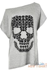 womens ladies halloween skull skeleton heart off shoulder baggy batwing t shirt 8.jpg