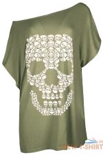 womens ladies halloween skull skeleton heart off shoulder baggy batwing t shirt 9.jpg