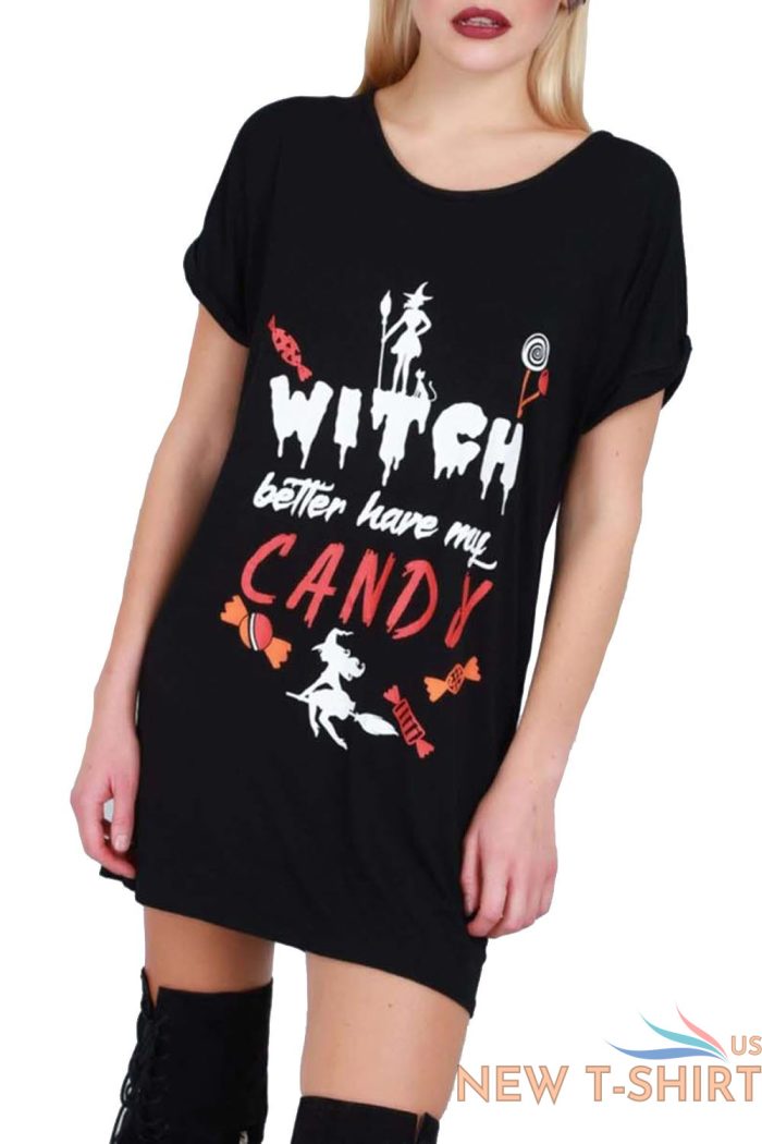 womens ladies horror turn up sleeve halloween printed baggy basic t shirt top 1.jpg