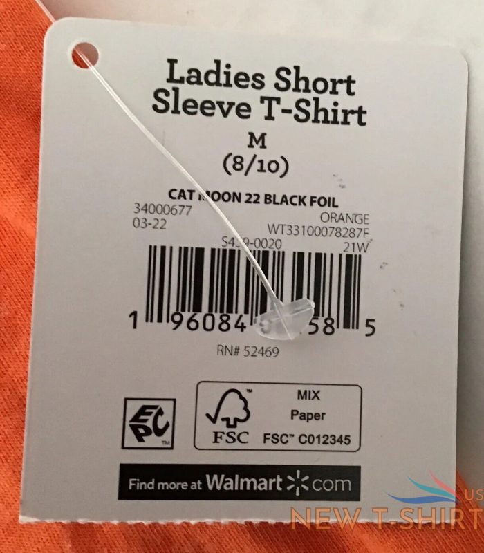 womens ladies m l xl or xxl short sleeve halloween orange shirt cat moon 5.jpg