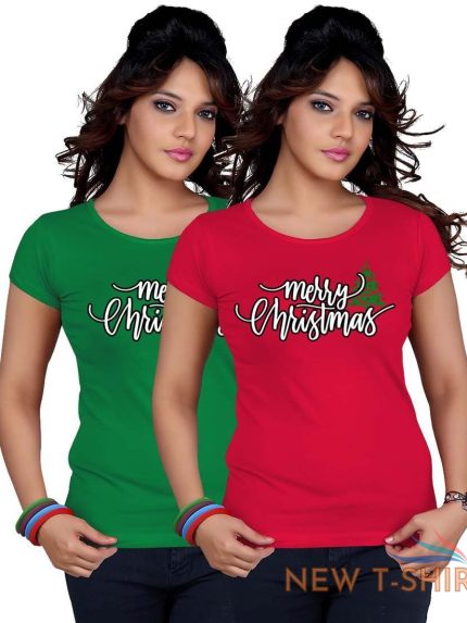 womens ladies merry christmas tree printed round neck casual t shirt tees 0.jpg