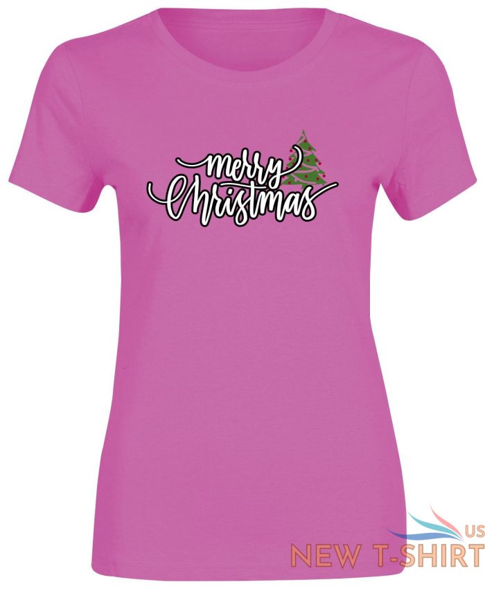 womens ladies merry christmas tree printed round neck casual t shirt tees 1.jpg