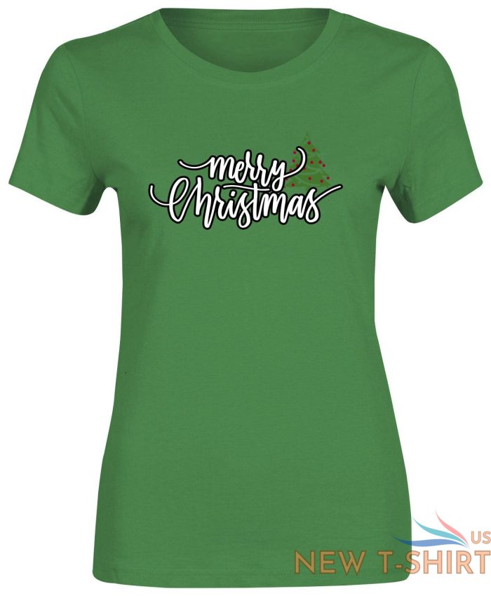 womens ladies merry christmas tree printed round neck casual t shirt tees 3.jpg