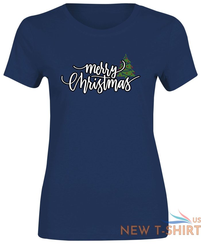 womens ladies merry christmas tree printed round neck casual t shirt tees 5.jpg