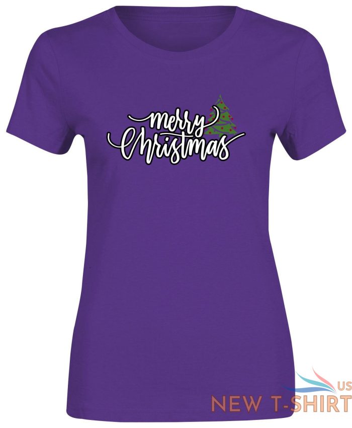 womens ladies merry christmas tree printed round neck casual t shirt tees 7.jpg