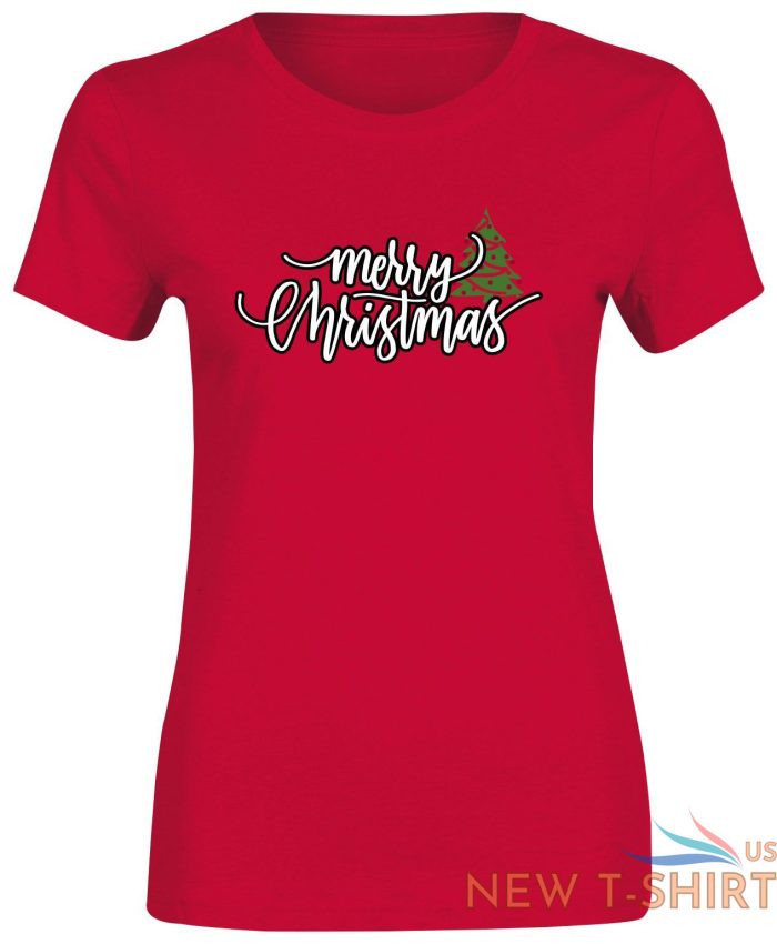 womens ladies merry christmas tree printed round neck casual t shirt tees 8.jpg
