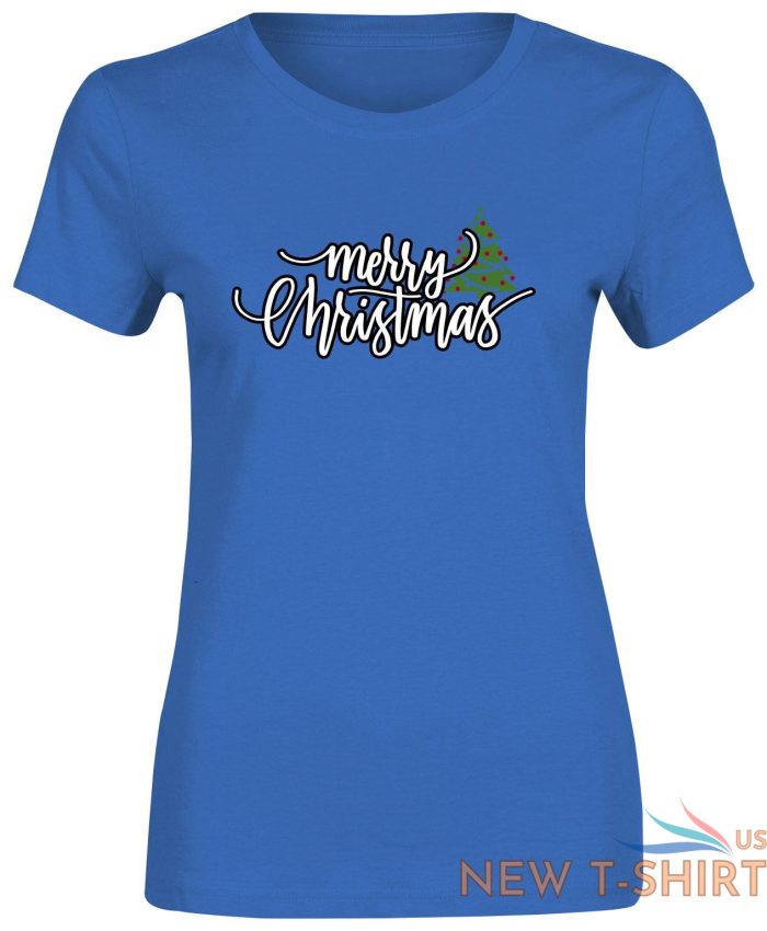 womens ladies merry christmas tree printed round neck casual t shirt tees 9.jpg