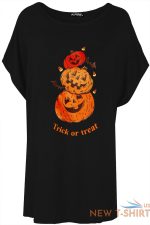 womens ladies oversized trick or treat pumpkin batwing halloween baggy t shirt 1.jpg