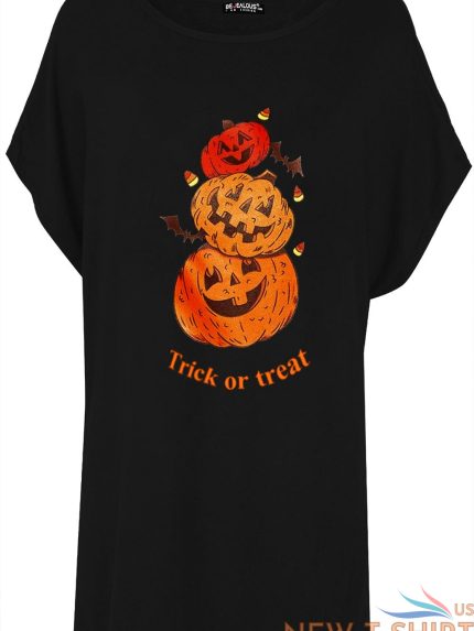 womens ladies oversized trick or treat pumpkin batwing halloween baggy t shirt 1.jpg