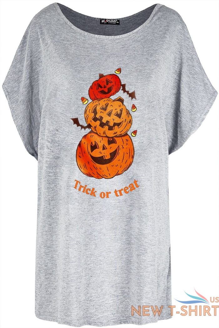 womens ladies oversized trick or treat pumpkin batwing halloween baggy t shirt 3.jpg