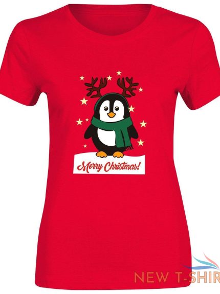 womens merry christmas print penguin t shirt girls xmas gift party top tees 0.jpg