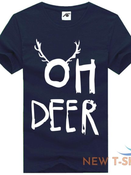 womens oh deer christmas t shirt girls xmas gift party wear shirt top tees 0.jpg