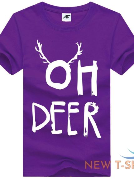 womens oh deer christmas t shirt girls xmas gift party wear shirt top tees 1.jpg