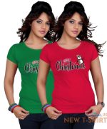 womens penguin merry christmas print tshirt girls tee short sleeve xmas sports 0.jpg