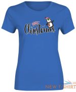 womens penguin merry christmas print tshirt girls tee short sleeve xmas sports 9.jpg