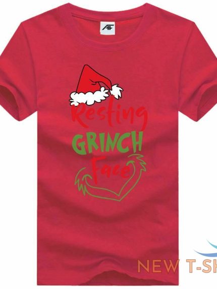 womens resting grinch face print christmas t shirt girls short sleeve xmas shirt 1.jpg