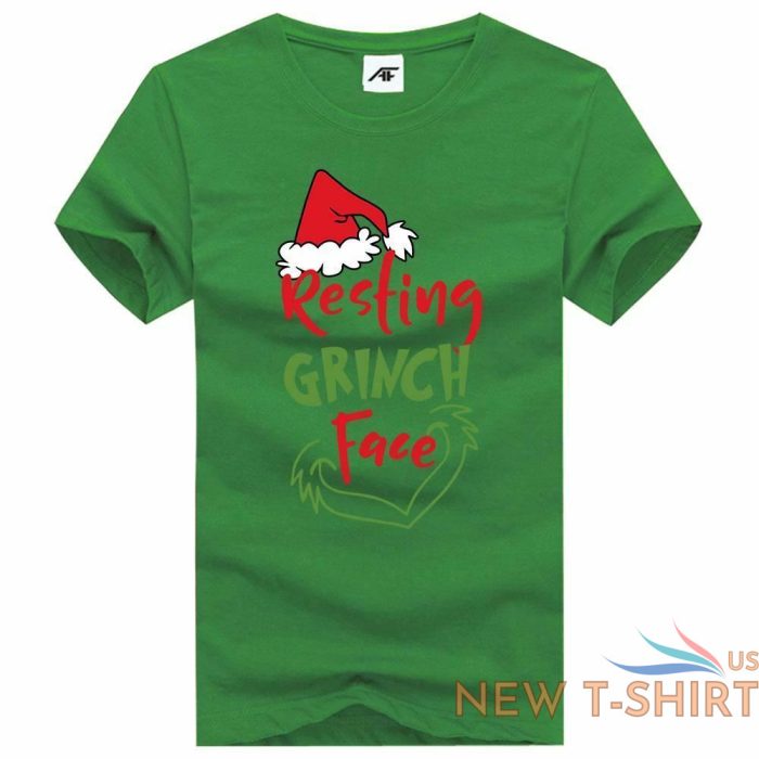 womens resting grinch face print christmas t shirt girls short sleeve xmas shirt 2.jpg