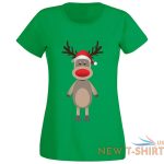 womens rudolph santa xmas printed t shirt girls short sleeve xmas party wear top 1.jpg