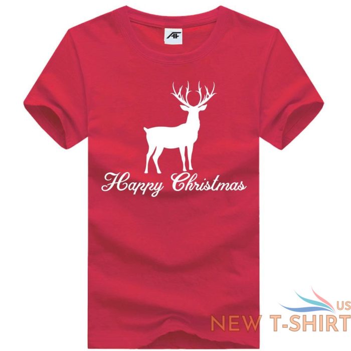 womens santa christmas is coming printed t shirt short sleeve xmas stretchy top 7.jpg