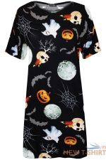 womens spooky cat ghost halloween ladies baggy lounge wear pj t shirt dress 2 1.jpg