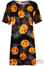 womens spooky cat ghost halloween ladies baggy lounge wear pj t shirt dress 3 1.jpg