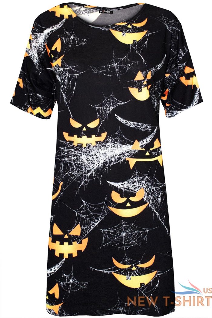 womens spooky cat ghost halloween ladies baggy lounge wear pj t shirt dress 6 1.jpg