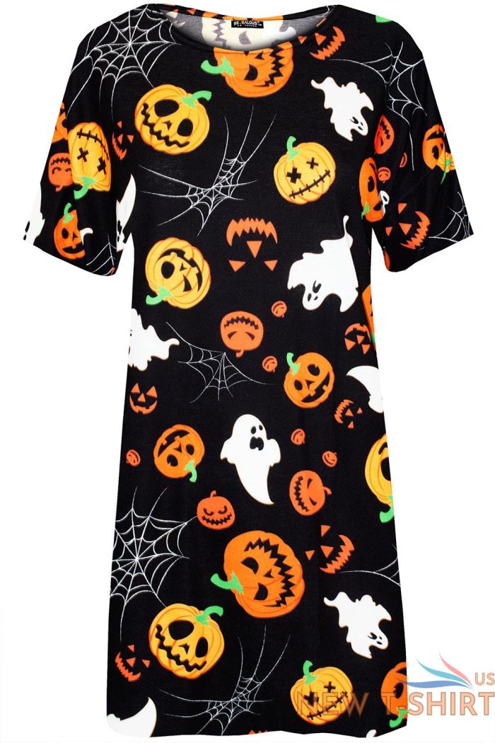 womens spooky cat ghost halloween ladies baggy lounge wear pj t shirt dress 7 1.jpg