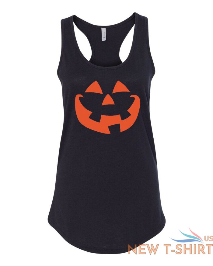 womens tank top pumpkin face t shirt halloween jack o lantern trick or treat tee 3.jpg