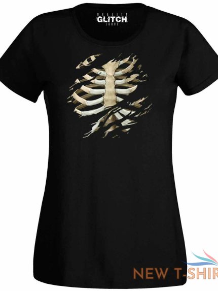 womens torn rib cage t shirt ladies girls halloween skeleton bones t shirt top 0.jpg