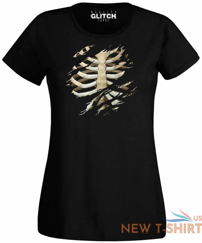 womens torn rib cage t shirt ladies girls halloween skeleton bones t shirt top 0.jpg