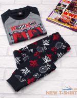 wwe pyjamas boys wrestle mania t shirt trousers kids pjs set 2.jpg