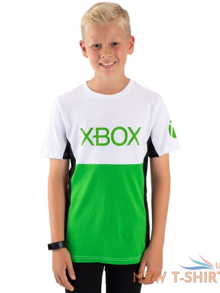 xbox t shirt boys kids black green game console logo clothing top 1.jpg