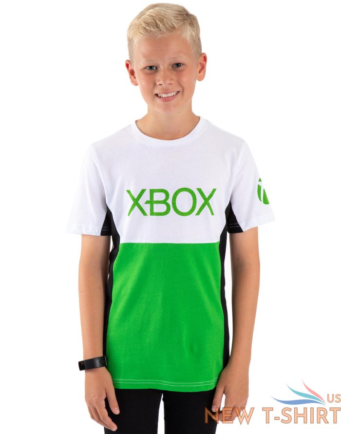 xbox t shirt boys kids black green game console logo clothing top 8.jpg