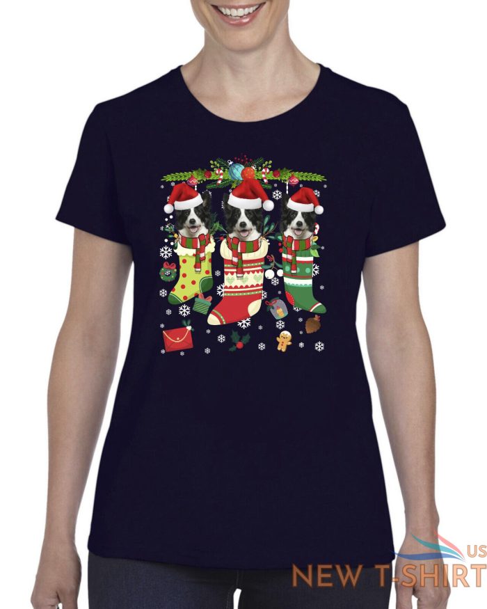 xmas tshirt border collie dog xmas shirt christmas t shirt xmas t shirt stcking 7.jpg