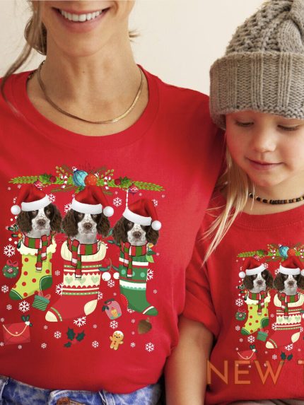 xmas tshirt english springer spaniel xmas shirt christmas t shirt xmas t shirt 0.jpg