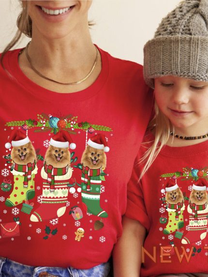 xmas tshirt pomeranian dog xmas shirt christmas t shirt xmas t shirt stocking 0.jpg