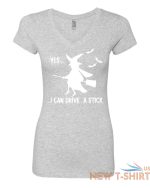 yes i can drive a stick v neck t shirt funny halloween witch 6.jpg