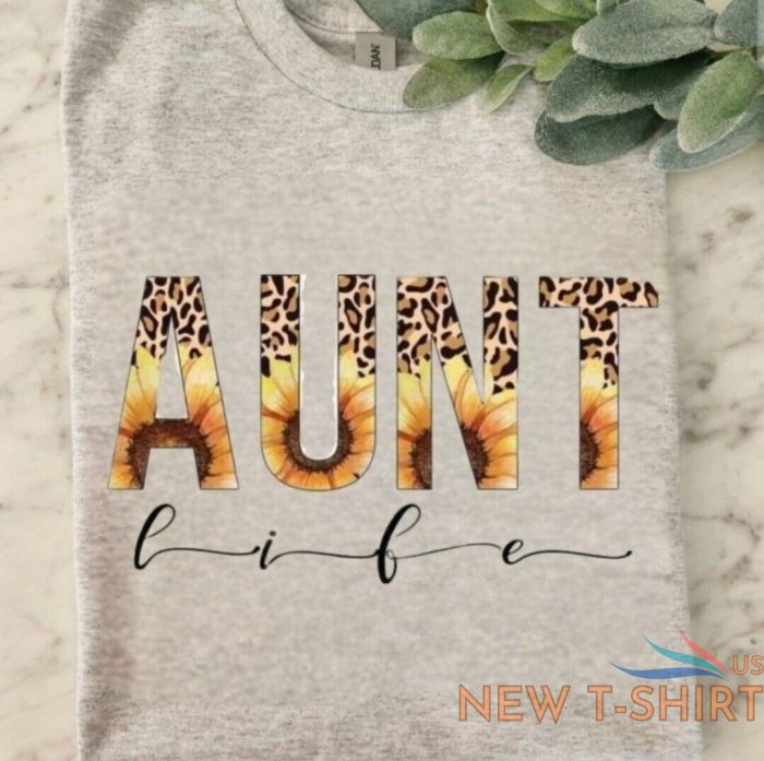 aunt life shirt sunflower cheetah print popular trending cute auntie 0.jpg