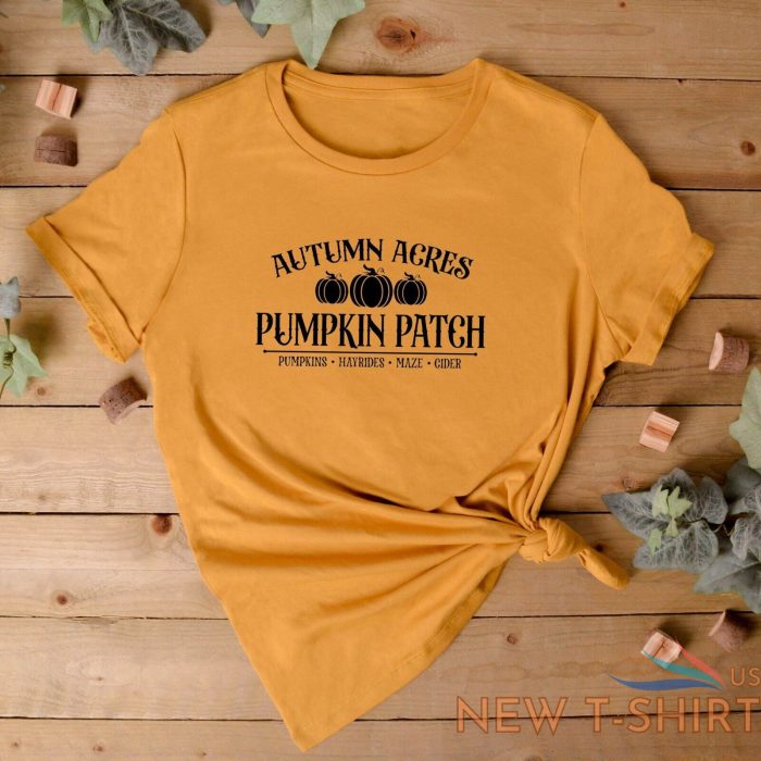 autumn clothing ladies t shirt autumn acres pumpkin patch trending autumn 1.jpg