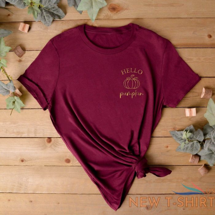 autumn clothing ladies t shirt hello pumpkin trending autumn top halloween 1.jpg