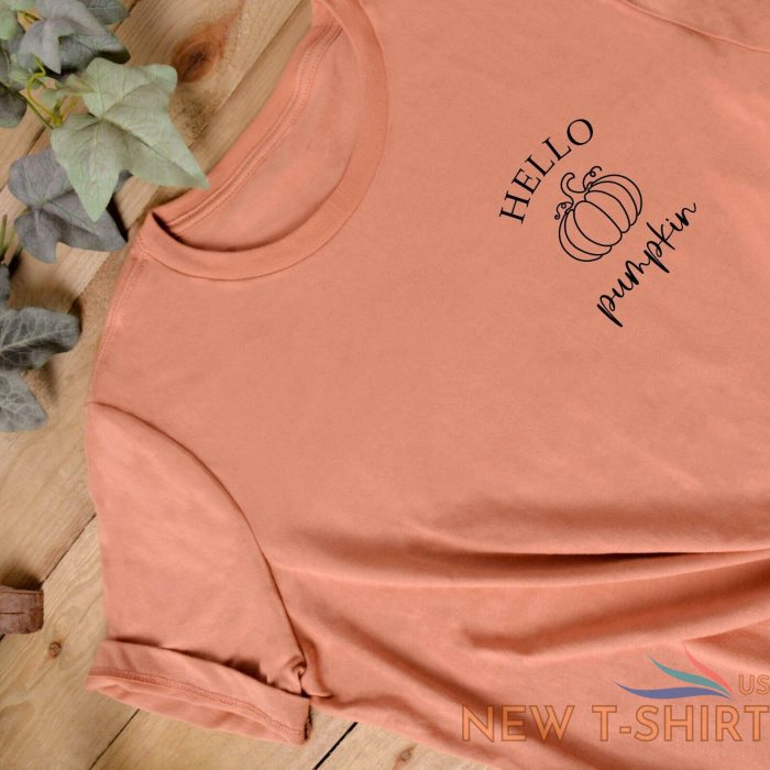 autumn clothing ladies t shirt hello pumpkin trending autumn top halloween 2.jpg