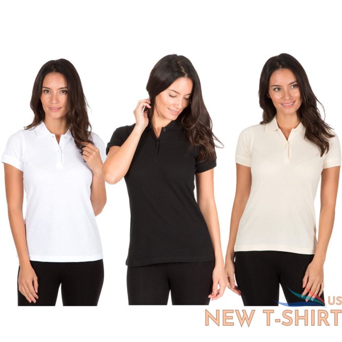 b c ladies fair trade polo neck shirt organic jersey cotton pique t shirt top 0.jpg